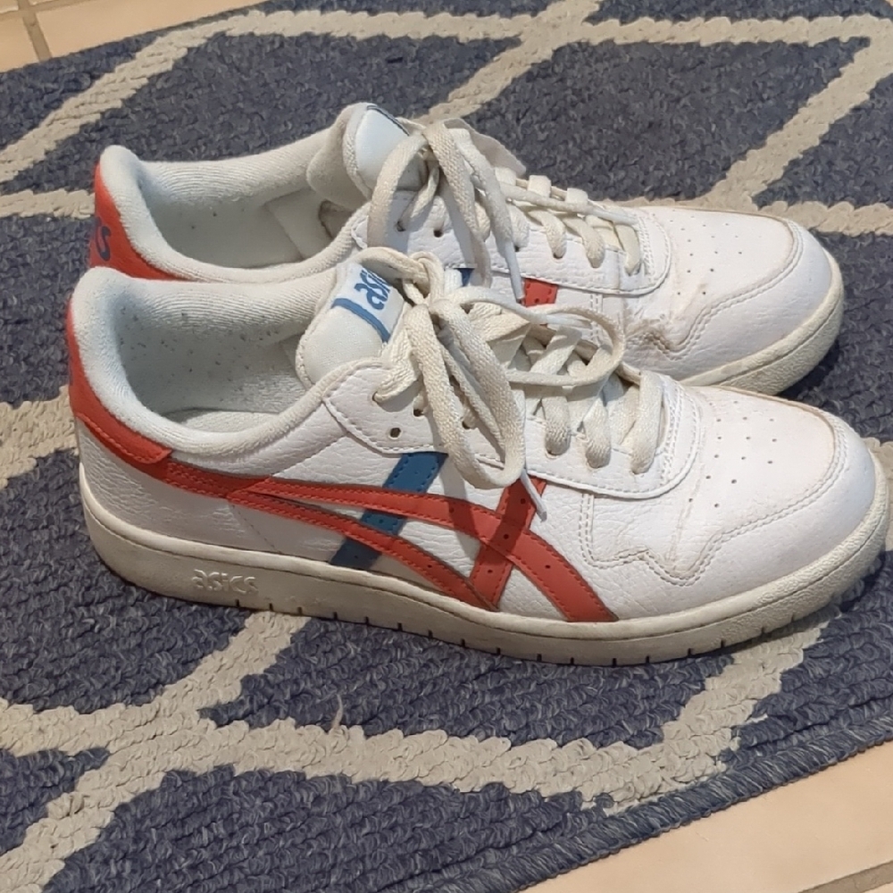 Asics White and Red Sneakers